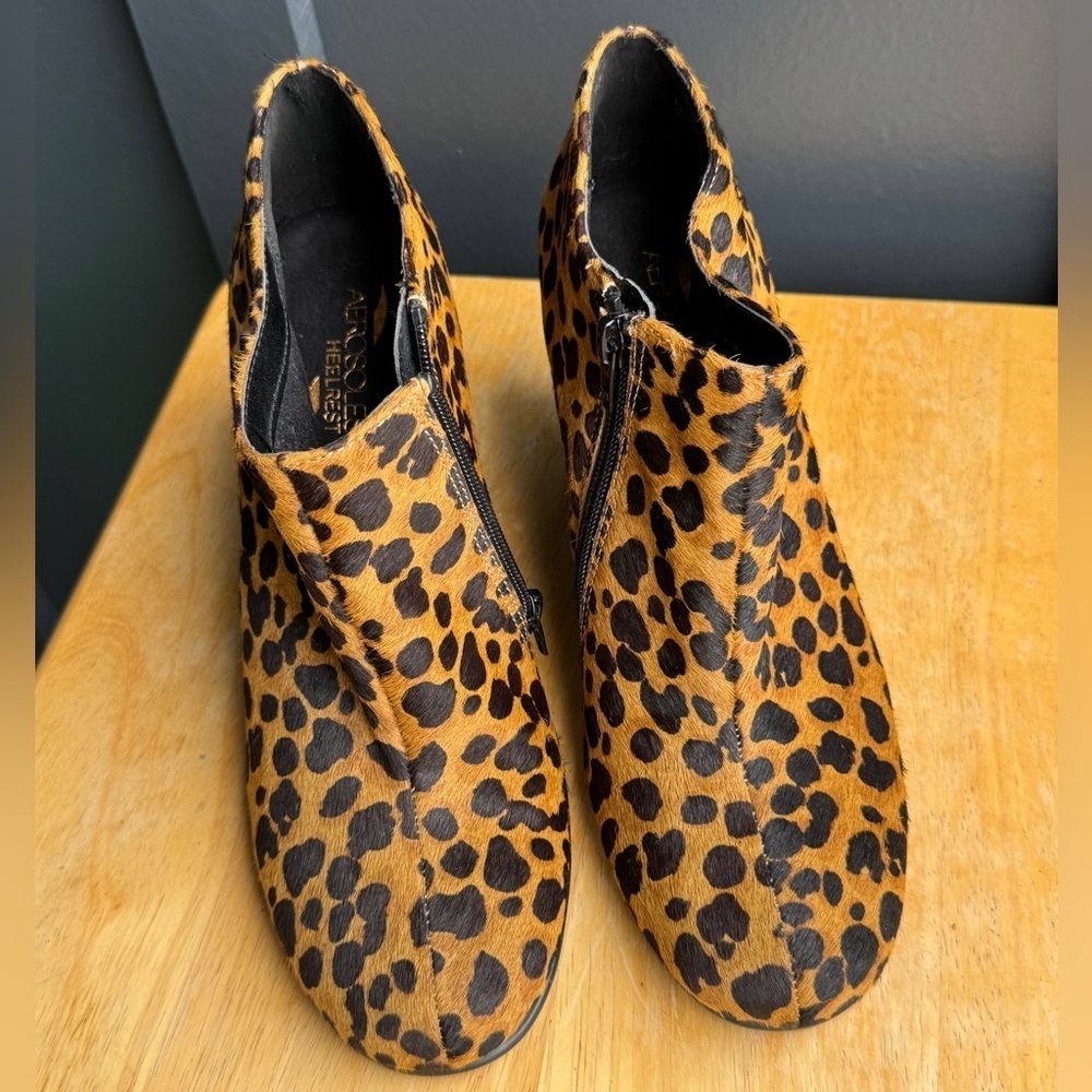 AEROSOLES Animal Print Ankle Boots